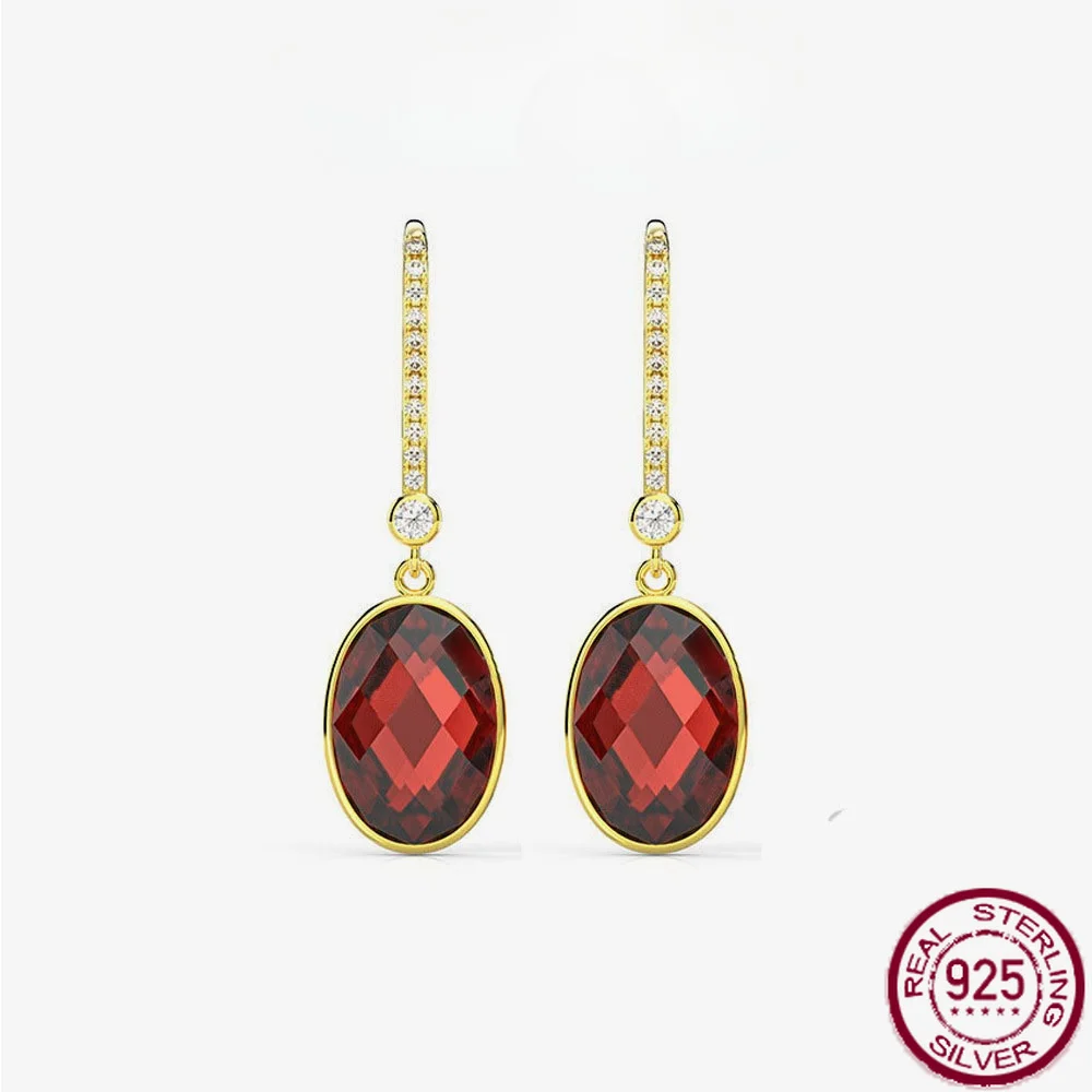 New 925 silver 3-carat fashionable earrings egg shaped 8 * 12 cultivated red treasure engagement jewelry
New 925 silver 3-carat fashionable earrings egg shaped 8 * 12 cultivated red treasure engagement jewelry
