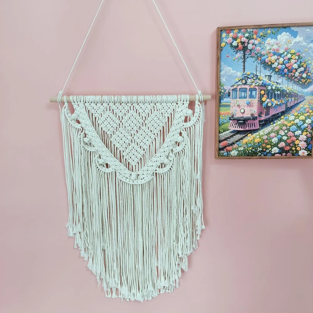 Versatile Color Hand Woven Tapestry Macrame Wall Hanging Decorations Craft Boho Chic Wedding Backdrop Rustic Geometric Art Decor
Versatile Color Hand Woven Tapestry Macrame Wall Hanging Decorations Craft Boho Chic Wedding Backdrop Rustic Geometric Art Decor