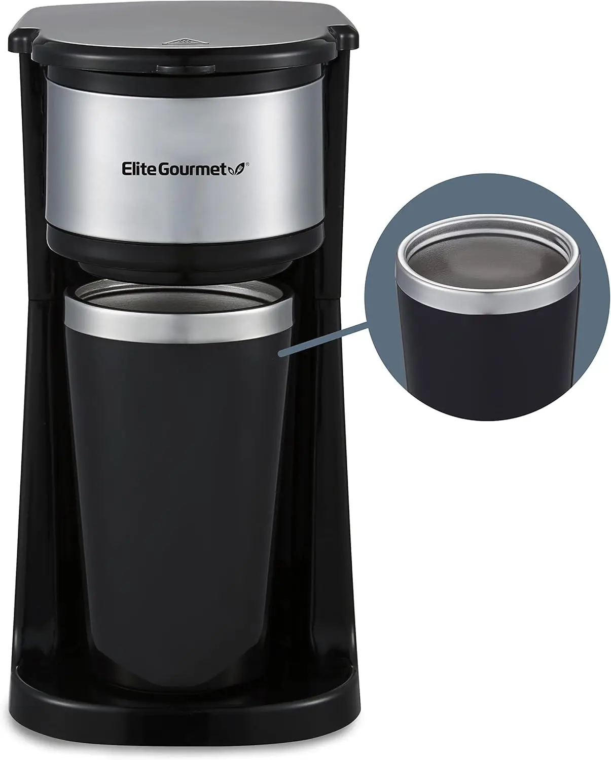 EHC112 Personal Single-Serve Compact Coffee Maker Brewer Includes 14Oz. Thermal Travel Mug with Stainless Steel Interior, Compat
EHC112 Personal Single-Serve Compact Coffee Maker Brewer Includes 14Oz. Thermal Travel Mug with Stainless Steel Interior, Compat