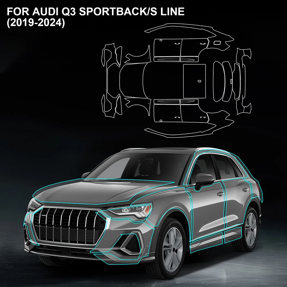 Для Audi Q3 Sportback/s Line 2019-2022 2023 2024 Защитная пленка для рисования, предварительно вырезанный прозрачный комплект с бюстгальтером, прозрачный Ppf ТПУ мил, наклейка
Для Audi Q3 Sportback/s Line 2019-2022 2023 2024 Защитная пленка для рисования, предварительно вырезанный прозрачный комплект с бюстгальтером, прозрачный Ppf ТПУ мил, наклейка