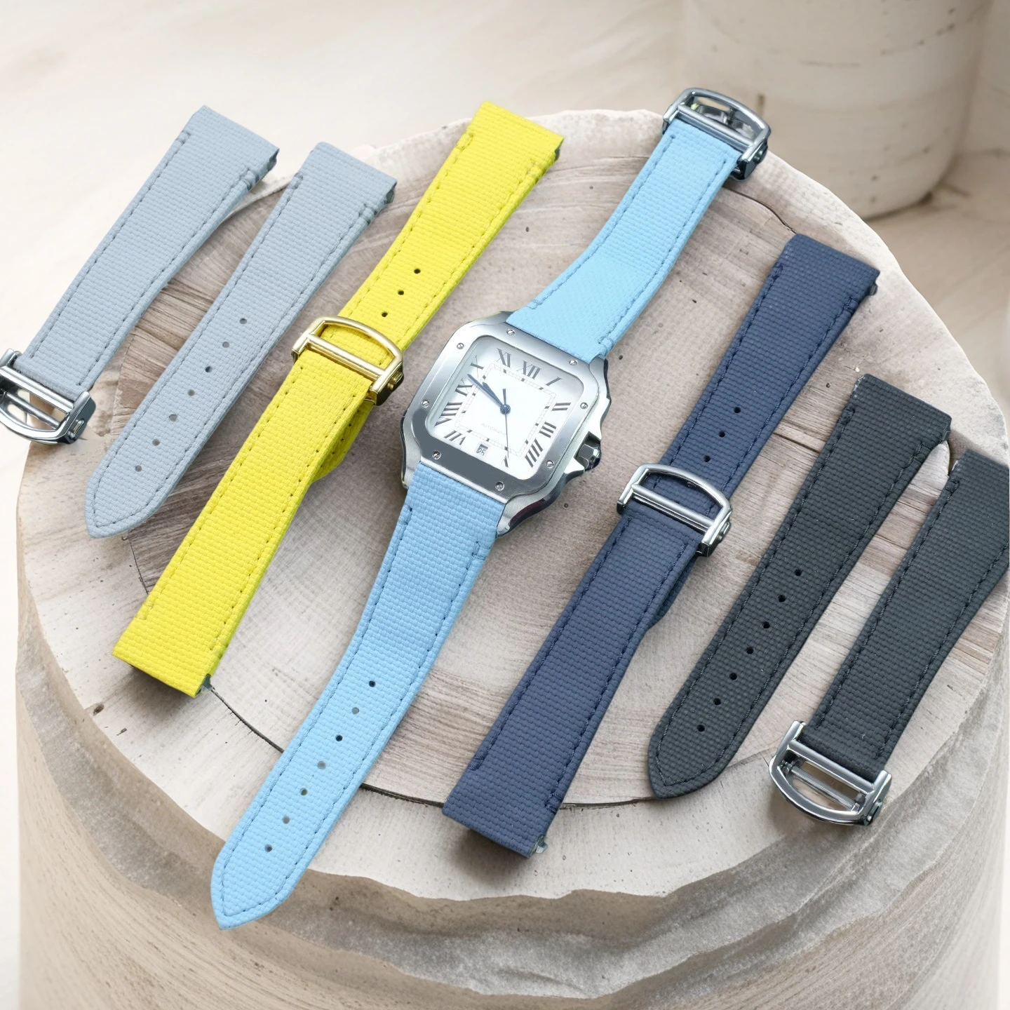 Medium WSSA0009 Large men women bracelet FKM Rubber watchband For Cartier Santos watch strap Sandos Quick Release Metal End Link
Medium WSSA0009 Large men women bracelet FKM Rubber watchband For Cartier Santos watch strap Sandos Quick Release Metal End Link