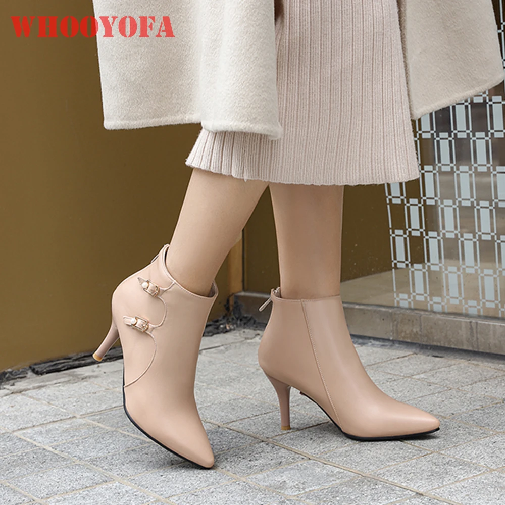 Весенние новые модные бежевые черные женские ботильоны на высоком каблуке-шпильке, женская официальная обувь, большие маленькие размеры 11, 30, 43 45, 48
Весенние новые модные бежевые черные женские ботильоны на высоком каблуке-шпильке, женская официальная обувь, большие маленькие размеры 11, 30, 43 45, 48