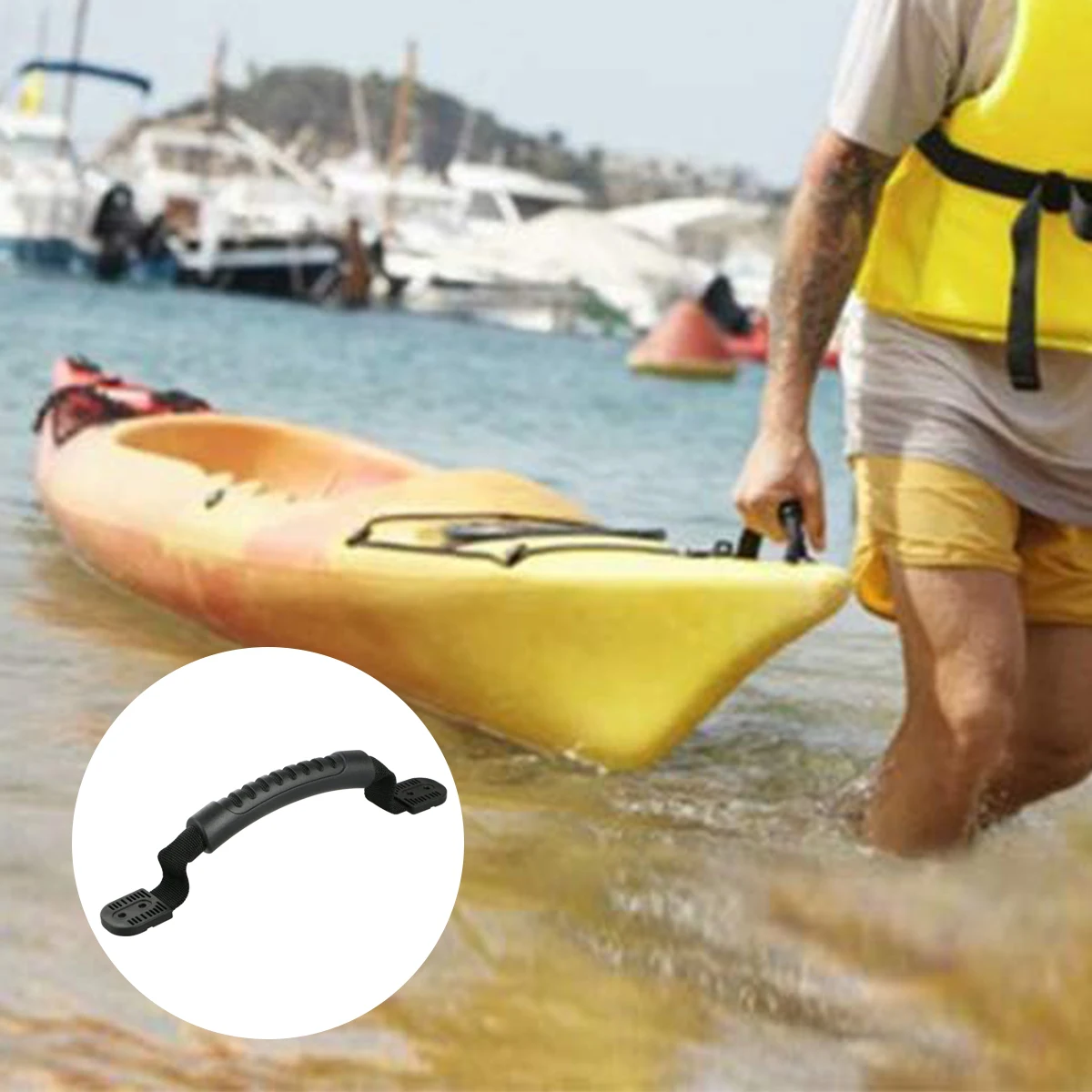 4Pcs Yacht Rubber Pull Handles, Ideal Kayak Accessories, Durable PVC Plastic & Die-Cast Plastic Boat Handholds
4Pcs Yacht Rubber Pull Handles, Ideal Kayak Accessories, Durable PVC Plastic & Die-Cast Plastic Boat Handholds