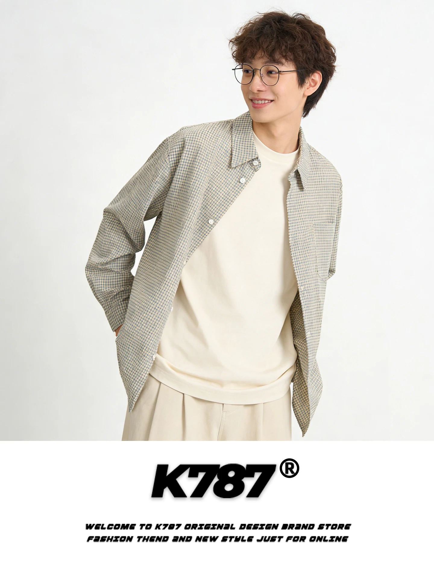 K787 American Retro Cleanfit Long Sve irt Men Women Plaid Color Blo Loose Casual Couple irt Coat Street Sle Cotton...
K787 American Retro Cleanfit Long Sve irt Men Women Plaid Color Blo Loose Casual Couple irt Coat Street Sle Cotton...