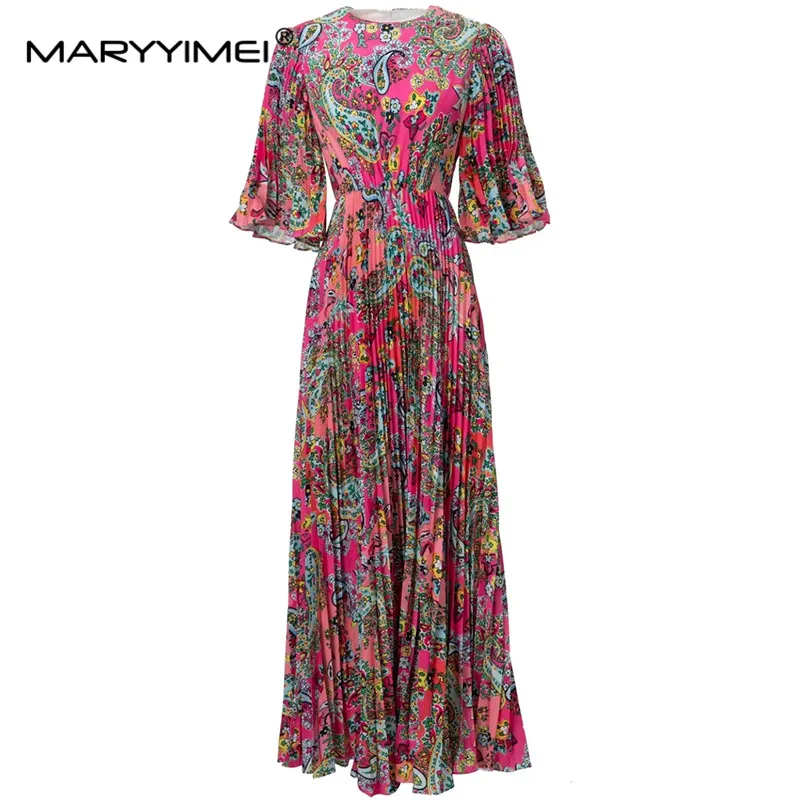 Женское модельное платье с рукавом-бабочкой MARYYIMEI, винтажное плиссированное платье с высокой талией и цветочным принтом, лето 2023
Женское модельное платье с рукавом-бабочкой MARYYIMEI, винтажное плиссированное платье с высокой талией и цветочным принтом, лето 2023