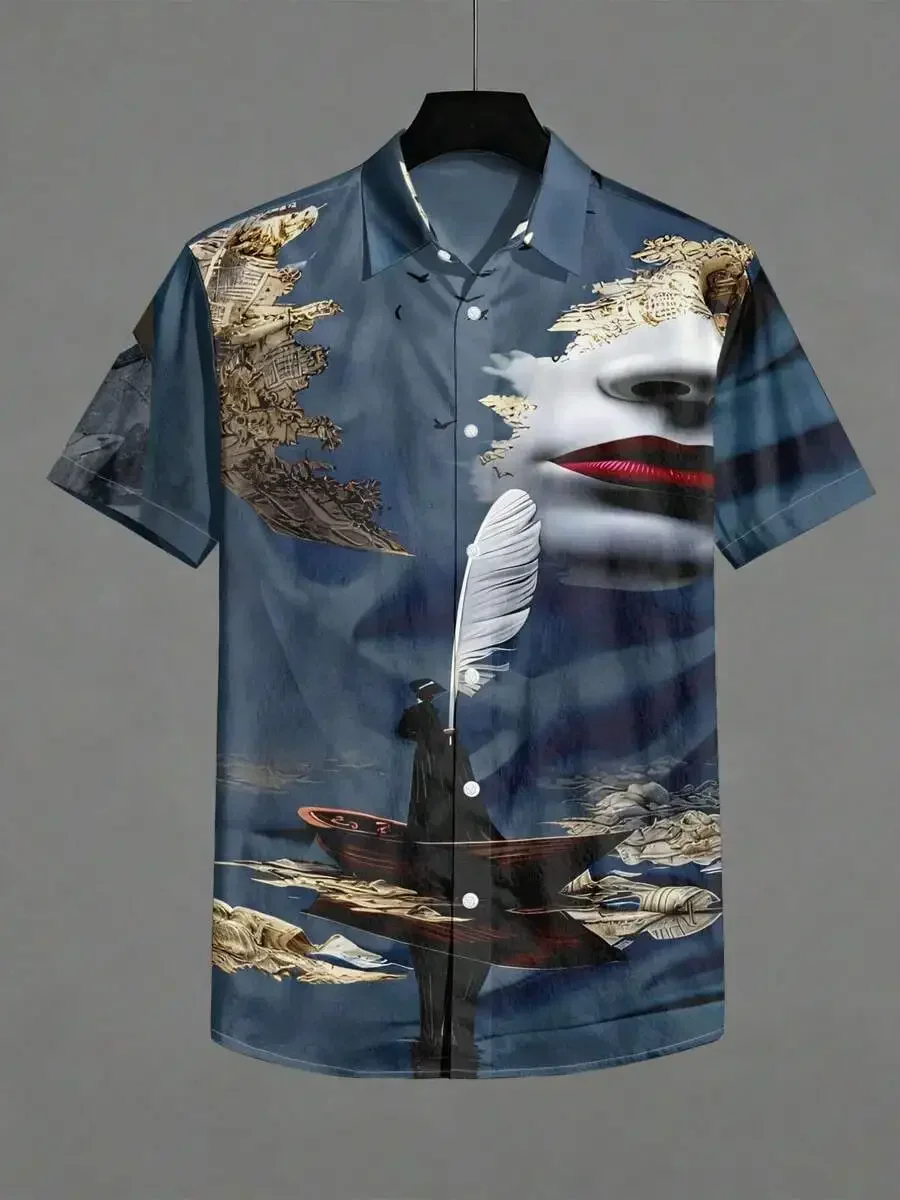 Surreal Face And Ruins 3D Print Mens Casual Short Sleeve Button Down Shirt
Surreal Face And Ruins 3D Print Mens Casual Short Sleeve Button Down Shirt