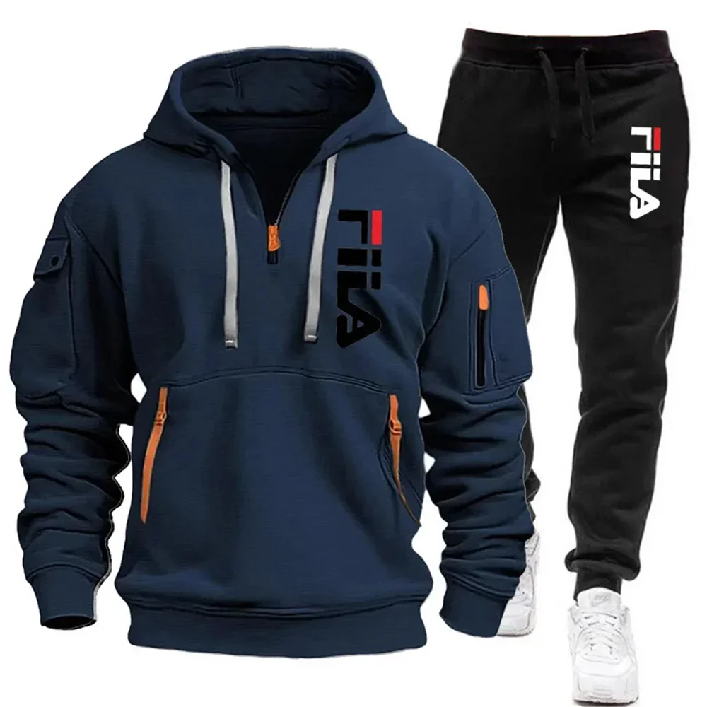 Cross-border men's zippered multi-pocket hoodie loose casual knitted suit spring and autumn European size new fashion print patt
Cross-border men's zippered multi-pocket hoodie loose casual knitted suit spring and autumn European size new fashion print patt