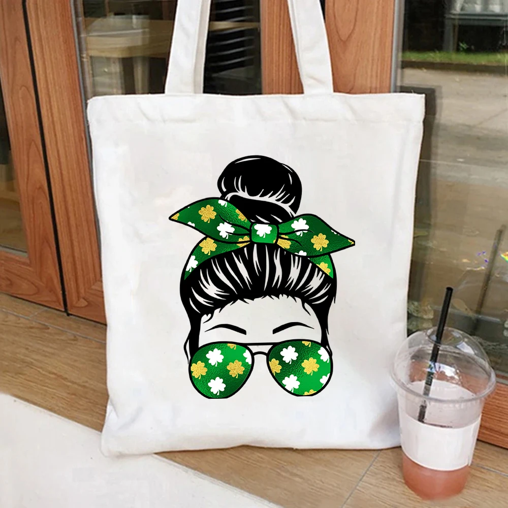 Glitter Clover Bandana Sunglass Art Canvas Tote Bag, Cute Holiday Shoulder Bag,Perfect For Irish Gifts & Weekend Grocery Errands
Glitter Clover Bandana Sunglass Art Canvas Tote Bag, Cute Holiday Shoulder Bag,Perfect For Irish Gifts & Weekend Grocery Errands