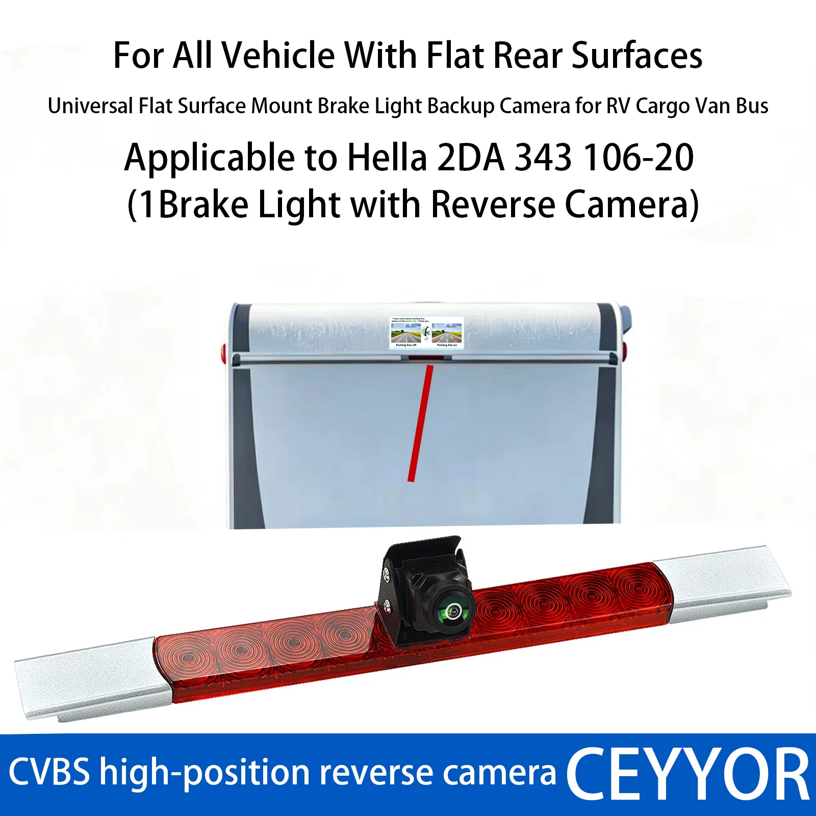 Advanced brake light reversing camera,Applicable to Hella 2DA 343 106-20,And all vehicles with flat rear sections
Advanced brake light reversing camera,Applicable to Hella 2DA 343 106-20,And all vehicles with flat rear sections