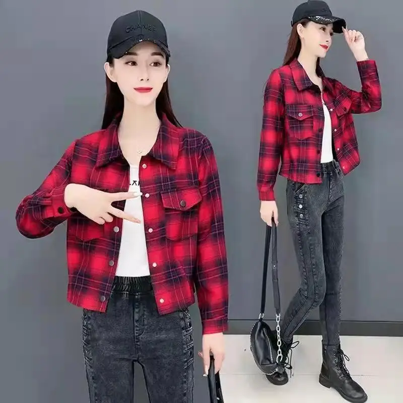 Slim Fit Plaid irt Women's Long Sve Autumn Winter New Sle 2023 Collar Button up Casual Versatile Loose Sle
Slim Fit Plaid irt Women's Long Sve Autumn Winter New Sle 2023 Collar Button up Casual Versatile Loose Sle