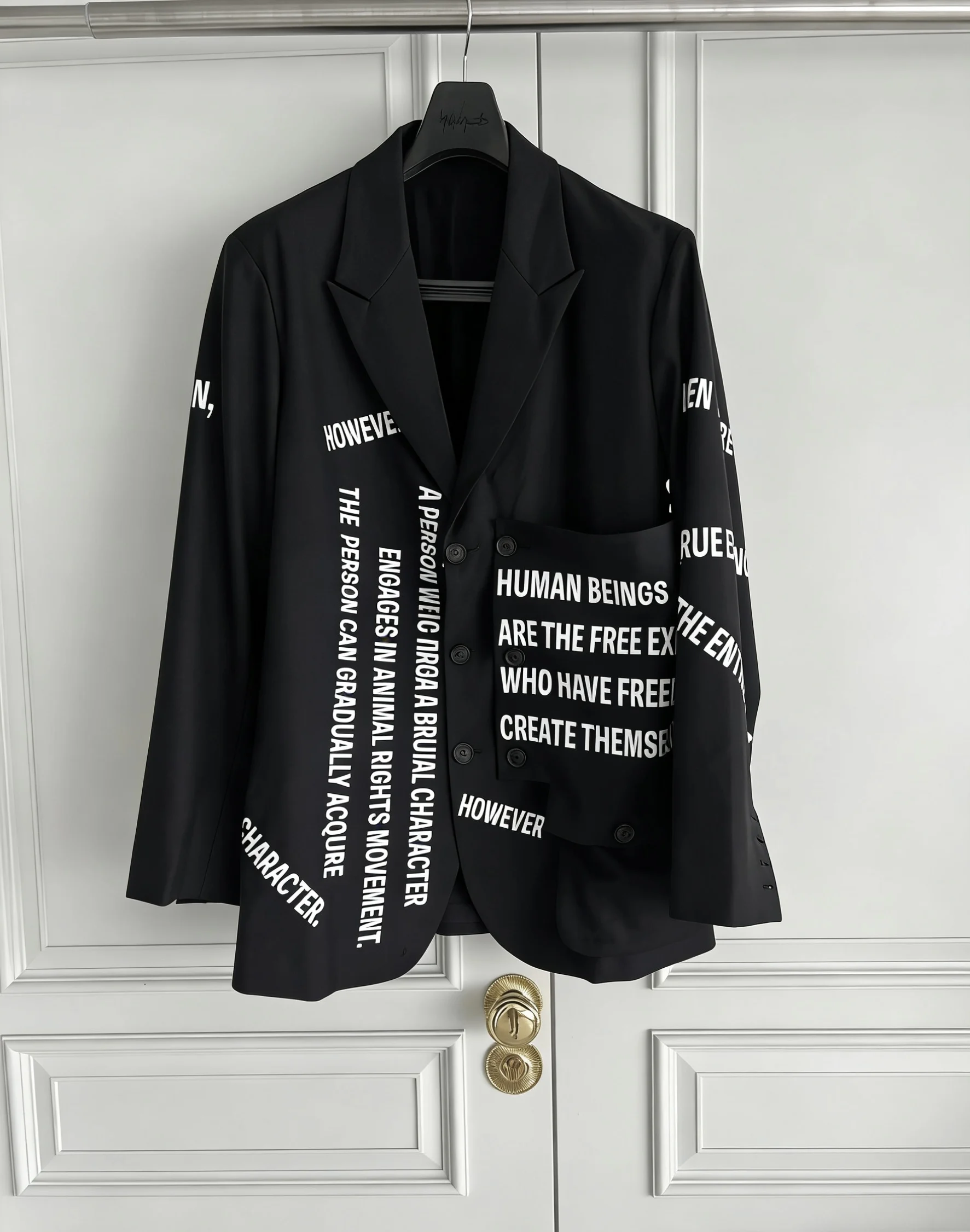 TOP-YAMAMOTO original design structure black wool suit with rear slit banquet suit jacket
TOP-YAMAMOTO original design structure black wool suit with rear slit banquet suit jacket