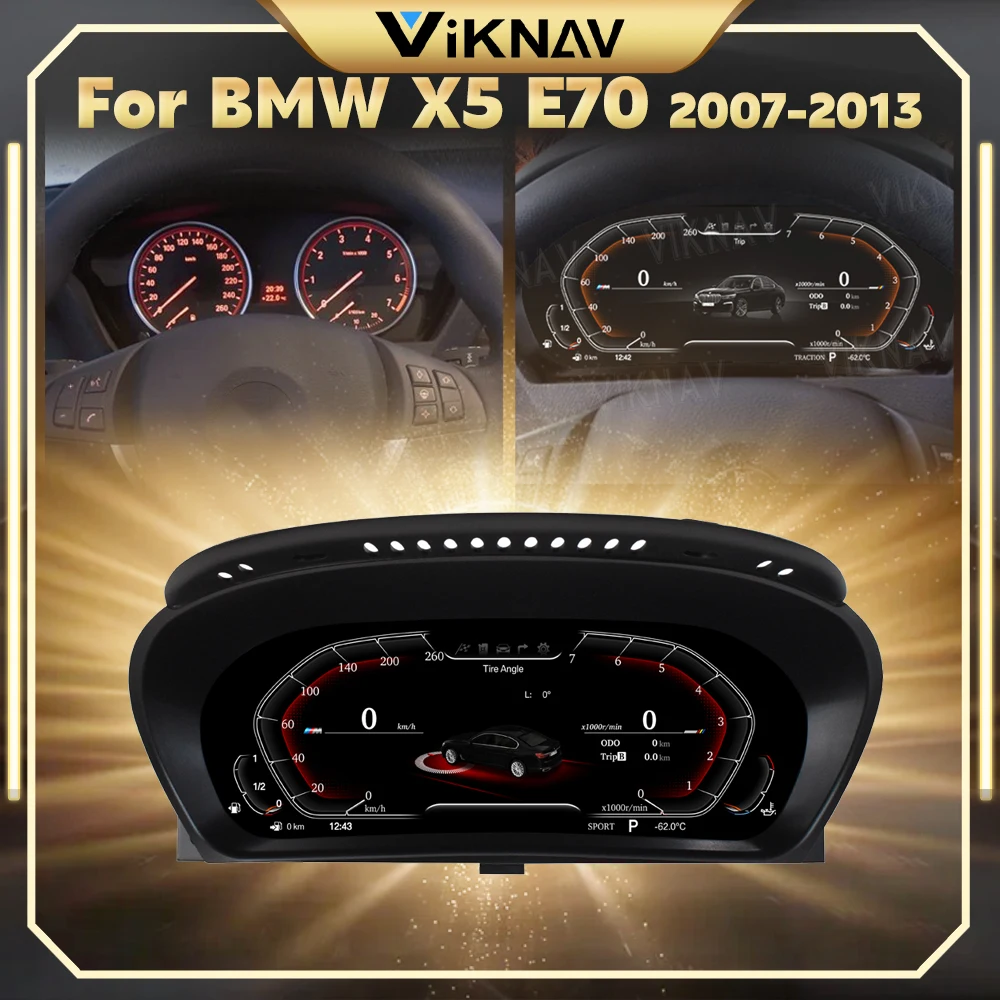 12.3 Inch Digital Gauge Cluster Virtual Cockpit For BMW X5 E70 2007-2013 Digital Instrument Dashboard Speedometer Screen Panel
12.3 Inch Digital Gauge Cluster Virtual Cockpit For BMW X5 E70 2007-2013 Digital Instrument Dashboard Speedometer Screen Panel