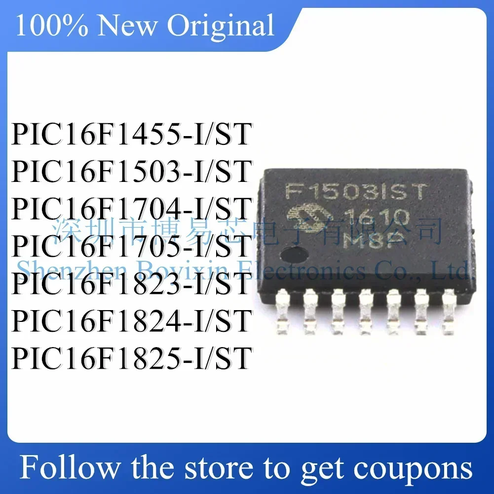 PIC16F1455 PIC16F1503 PIC16F1704 PIC16F1705 PIC16F1823 PIC16F1824 PIC16F1825-I/ST Standard version
PIC16F1455 PIC16F1503 PIC16F1704 PIC16F1705 PIC16F1823 PIC16F1824 PIC16F1825-I/ST Standard version