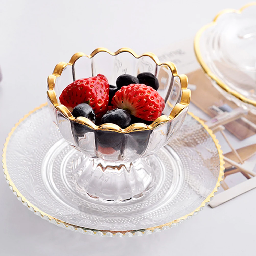 Gold-painted Dessert Cup Delicate Pudding Glass Goblet Sundae Ice Cream Transparent
Gold-painted Dessert Cup Delicate Pudding Glass Goblet Sundae Ice Cream Transparent