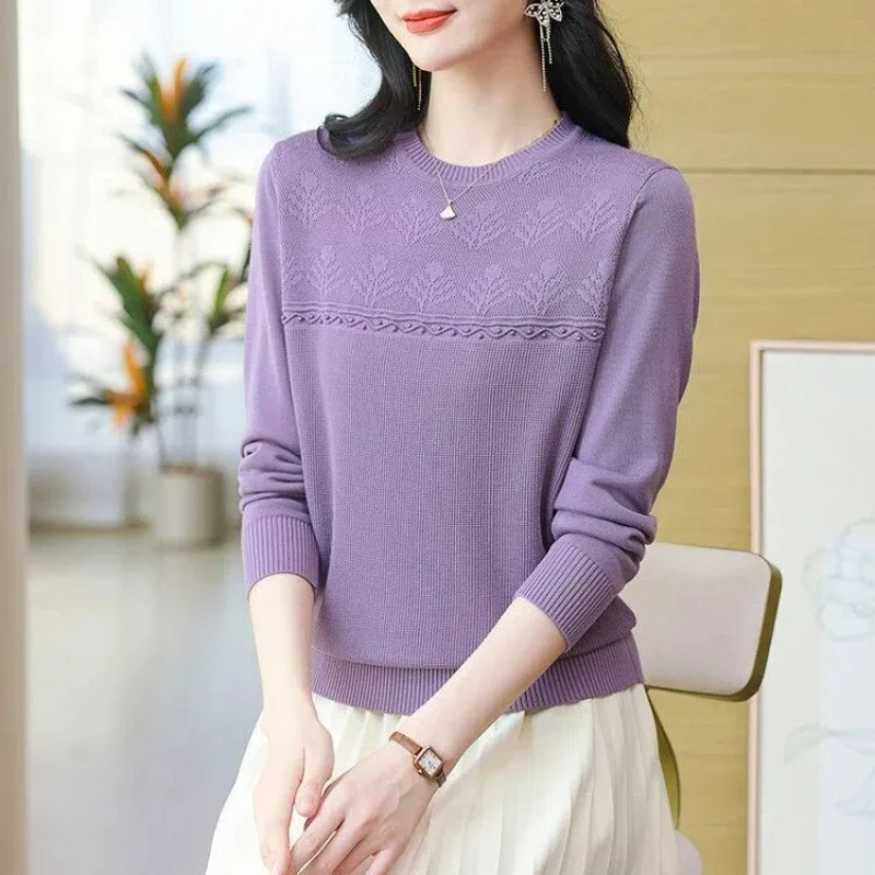 New Women's Splicing Pullovers O-Neck Jacquard Embroidered Flares Fashion Solid Loose Casual Long Sleeve Knitted Top XQ732
New Women's Splicing Pullovers O-Neck Jacquard Embroidered Flares Fashion Solid Loose Casual Long Sleeve Knitted Top XQ732