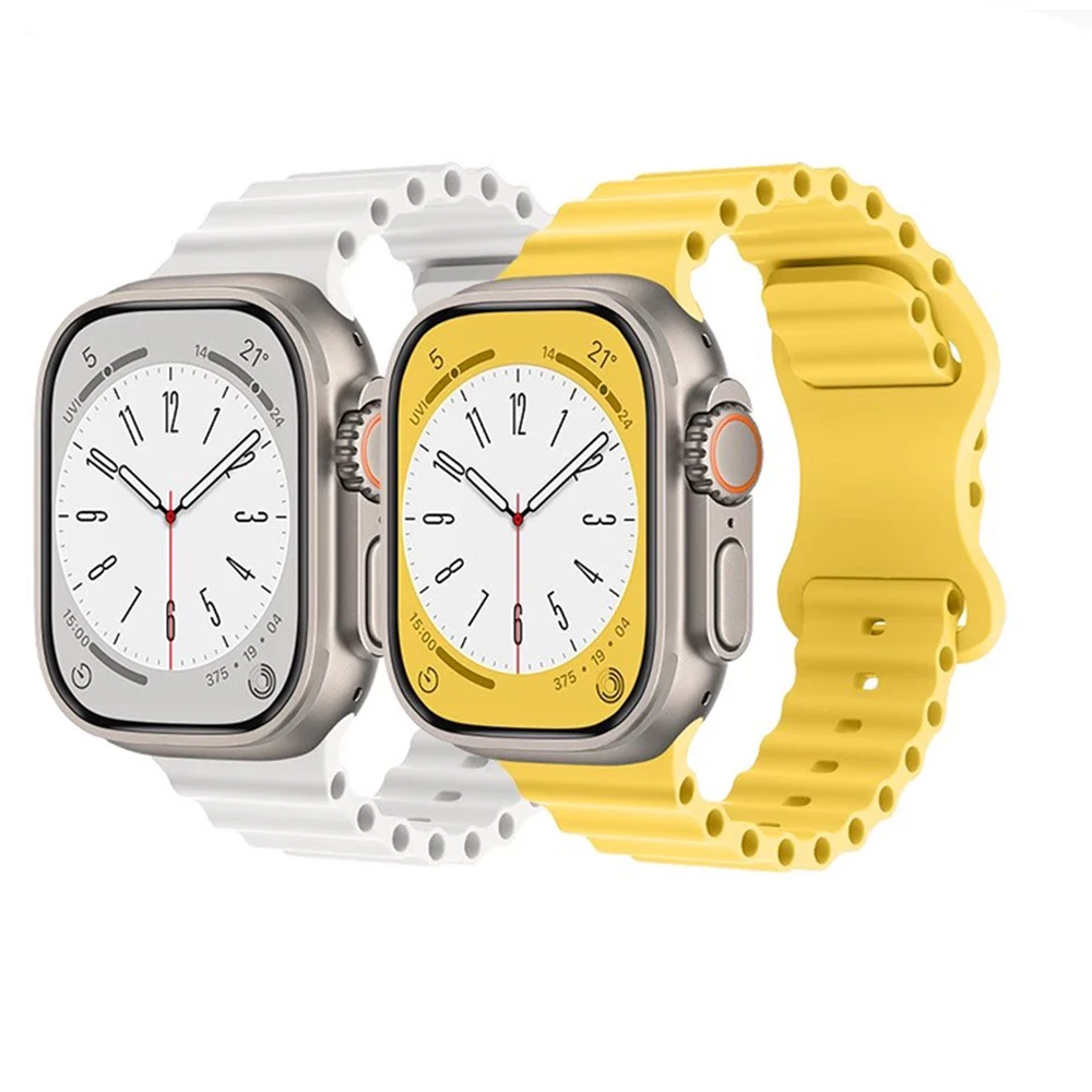 Ocean Band for Apple Watch Ultra 38mm 40mm 42mm 44mm 45mm 46mm 49mm Silicone Sport Bracelet Correa Series 10 9 7 8 5 6 SE Straps
Ocean Band for Apple Watch Ultra 38mm 40mm 42mm 44mm 45mm 46mm 49mm Silicone Sport Bracelet Correa Series 10 9 7 8 5 6 SE Straps