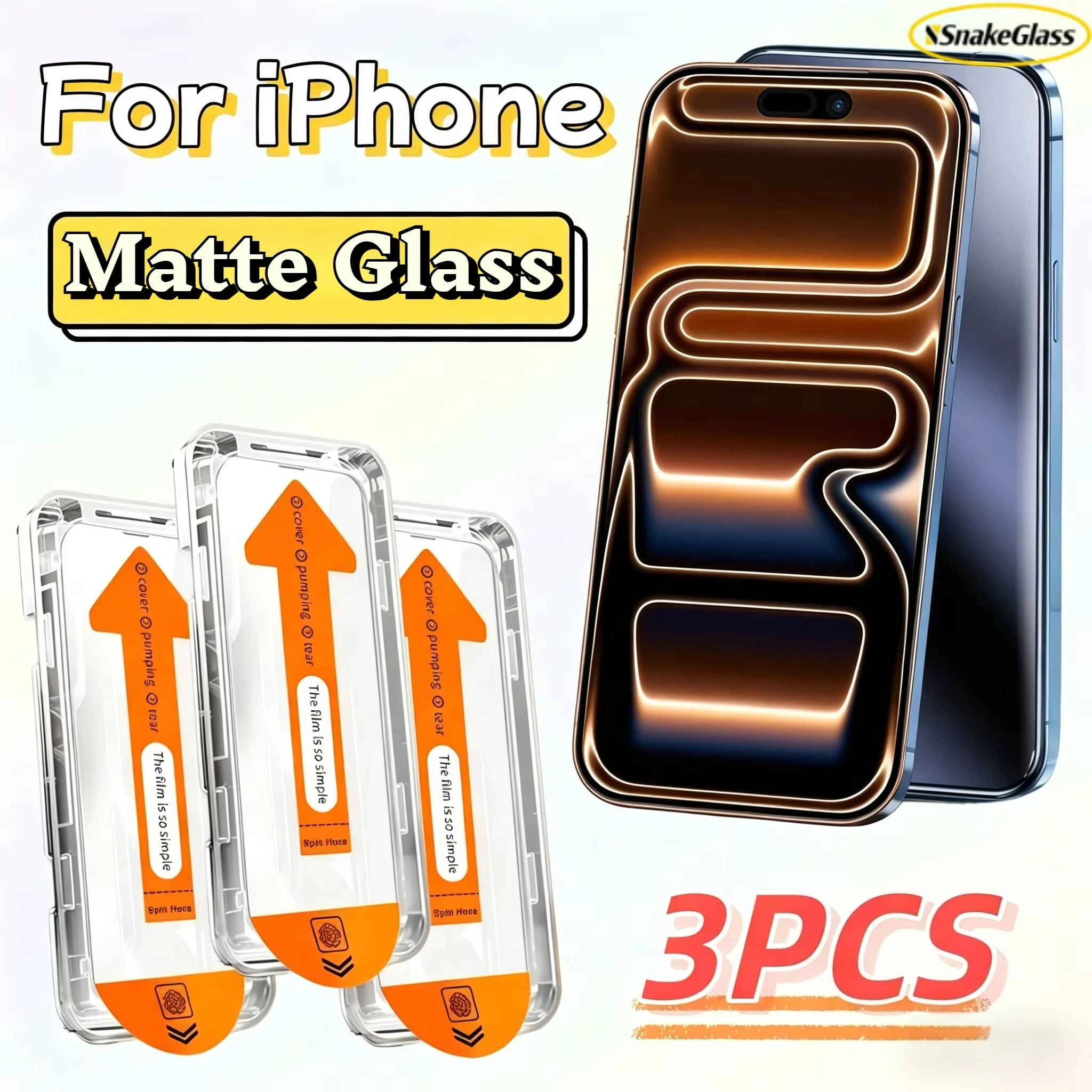 3PCS Matte HD Tempered Glass Screen Protector for iPhone 17 16 Pro Max 15 Plus 14 13 Pro Air 12 11 Dust-Free Bubble-Free Install
3PCS Matte HD Tempered Glass Screen Protector for iPhone 17 16 Pro Max 15 Plus 14 13 Pro Air 12 11 Dust-Free Bubble-Free Install