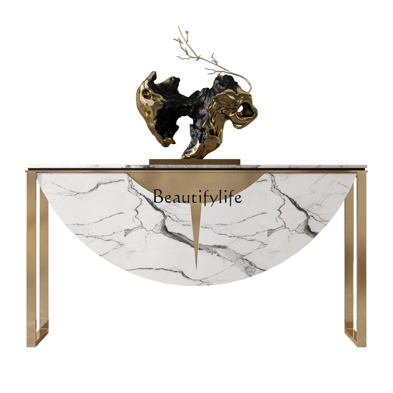 Modern simple corridor aisle case foyer end view table living room rock slab porch table
Modern simple corridor aisle case foyer end view table living room rock slab porch table