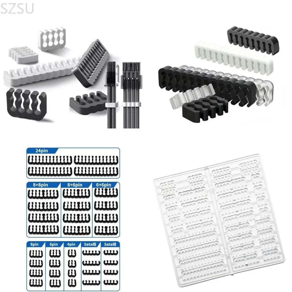 SZSU Antislip Cable Combs For Wire Arrangement In Computer Case Cable Holders
