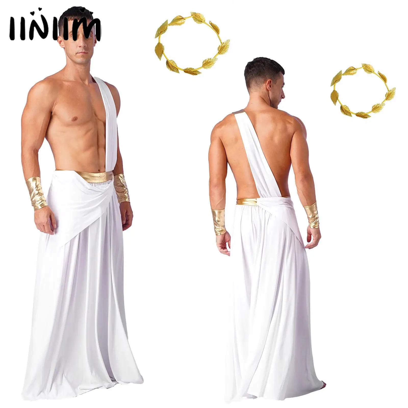 Men Halloween Party Suit Choir Church Lyrical Dance Performance Ancient Greek Mythology Prince Costumes Set Robe with Headband
Men Halloween Party Suit Choir Church Lyrical Dance Performance Ancient Greek Mythology Prince Costumes Set Robe with Headband