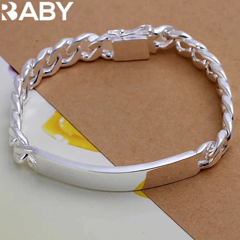 Charm 925 Sterling Silver Design Noble Pretty 10MM Mens Chain Jewelry Fashion Geometric Bracelet Factory Price
Charm 925 Sterling Silver Design Noble Pretty 10MM Mens Chain Jewelry Fashion Geometric Bracelet Factory Price