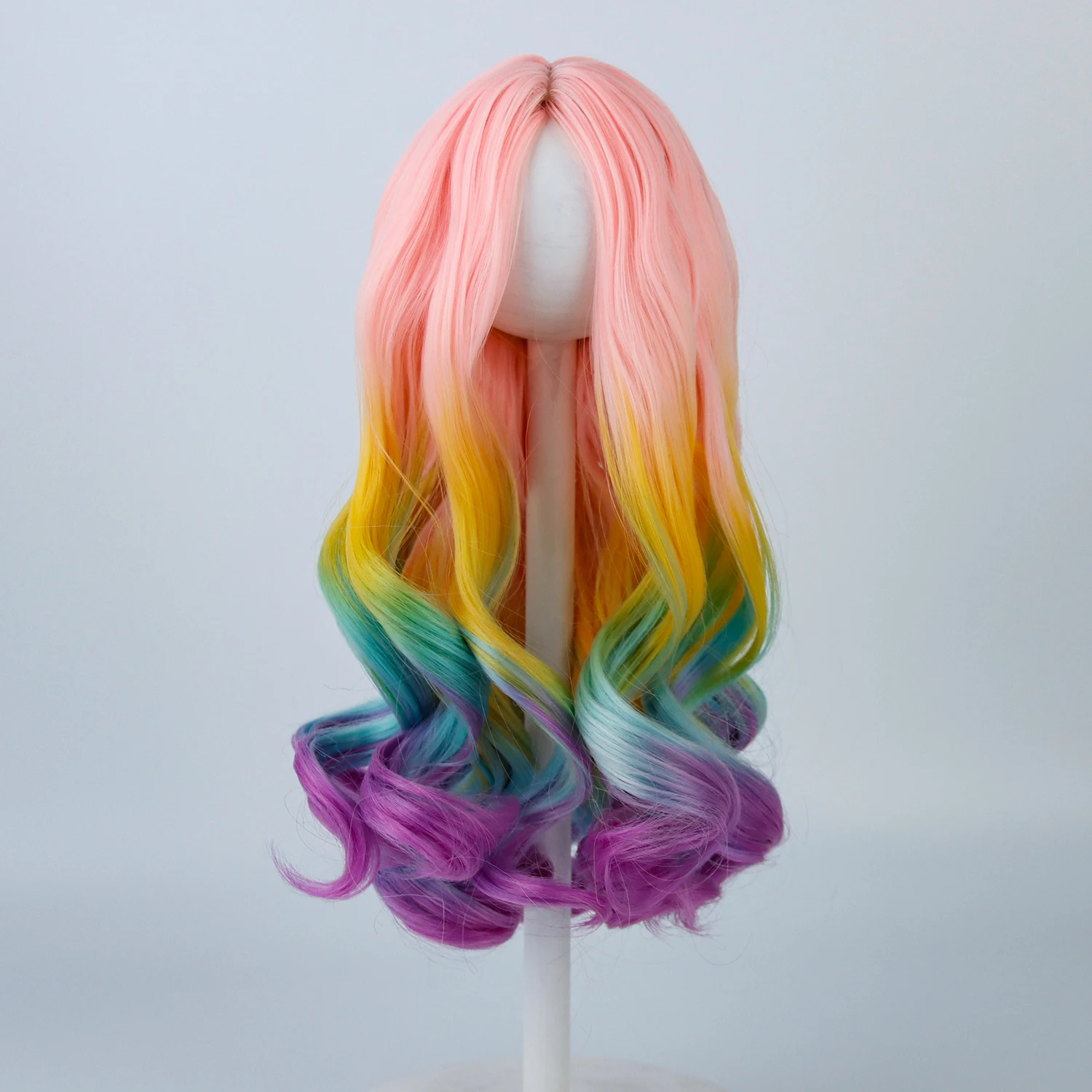 26CM Head 18'' American Doll Wigs Rainbow Color Synthetic Fiber Long Curly DIY Dolls Girl Hair
26CM Head 18'' American Doll Wigs Rainbow Color Synthetic Fiber Long Curly DIY Dolls Girl Hair