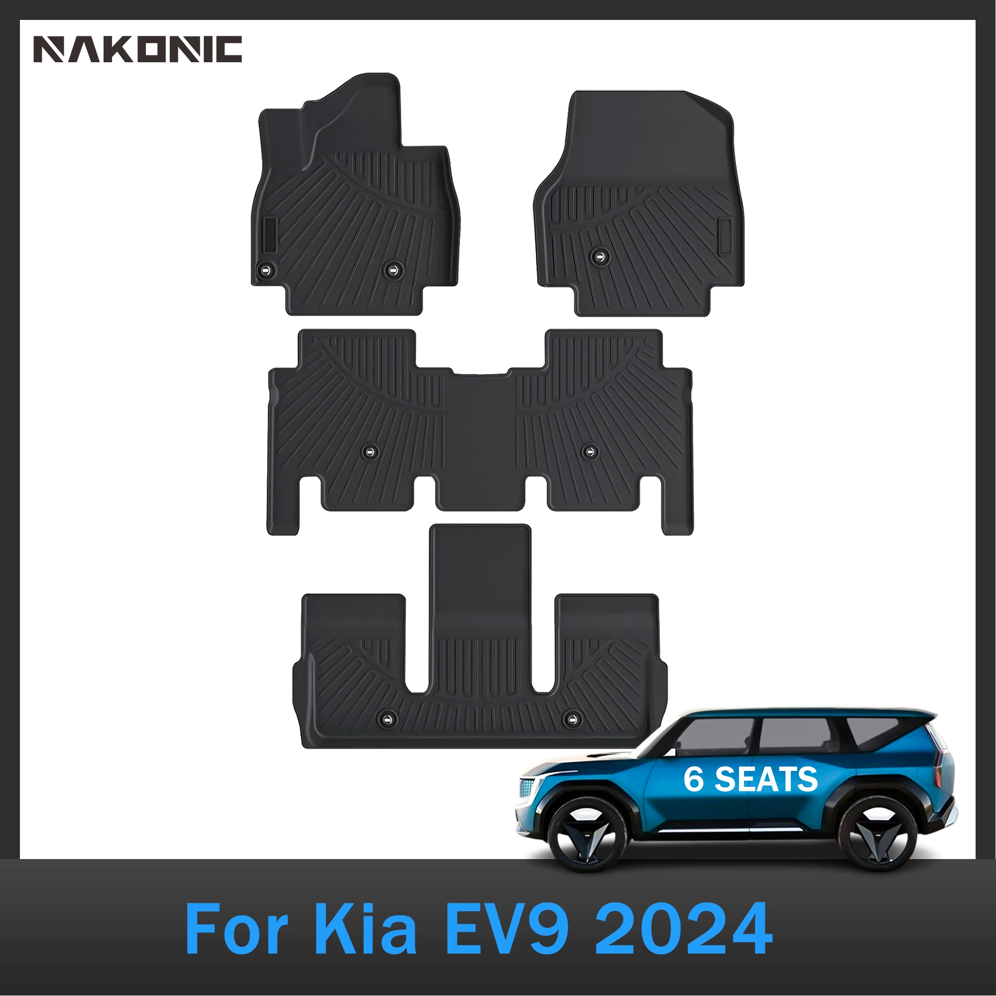 Available For 2024 KIA EV9 6 And 7 Seats Car Floor Mat TPE Material Fit for 2nd Row Bucket Seat Waterproof Dust Prevention
Available For 2024 KIA EV9 6 And 7 Seats Car Floor Mat TPE Material Fit for 2nd Row Bucket Seat Waterproof Dust Prevention