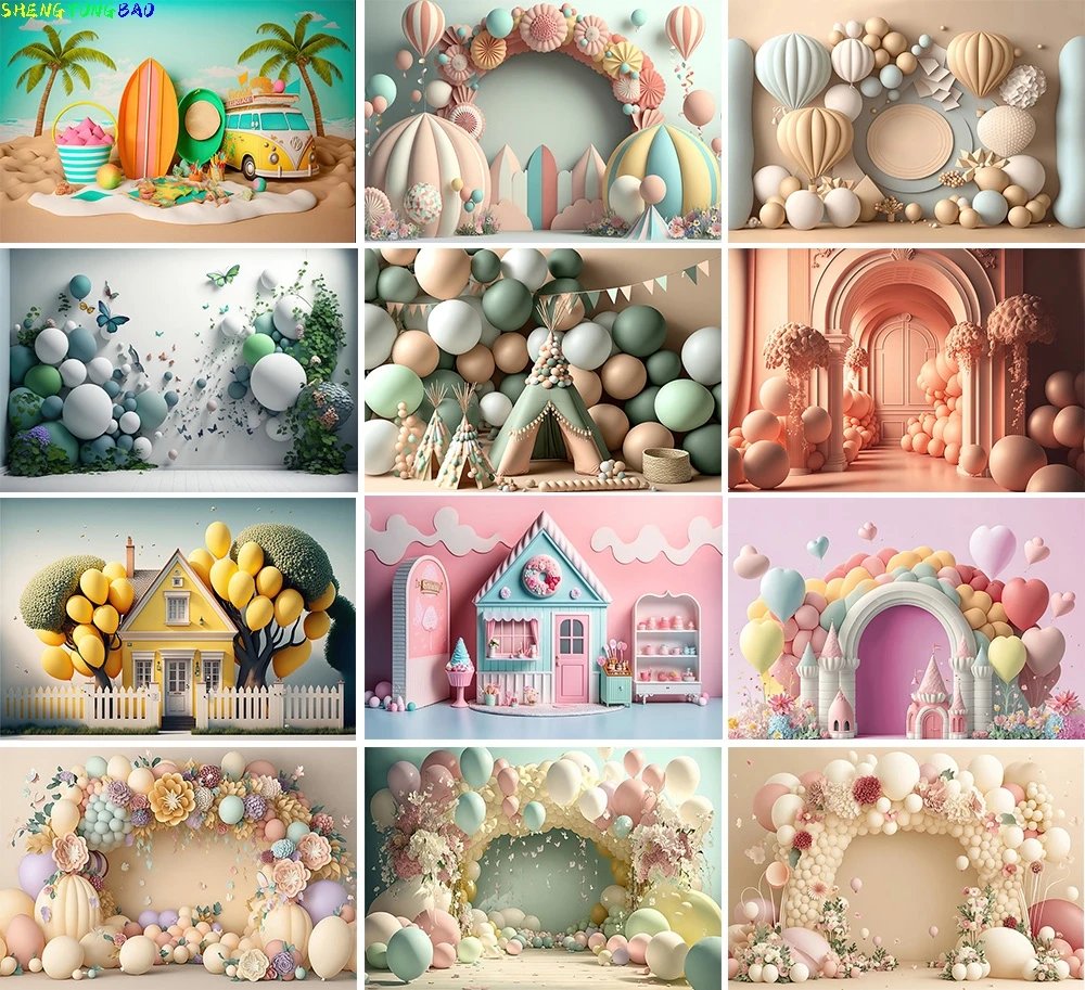 Pink Balloon Flowers Photography Background Garden Girls Birthday Party Cake Smash Portrait Decor Photo Studio Backdrop
Pink Balloon Flowers Photography Background Garden Girls Birthday Party Cake Smash Portrait Decor Photo Studio Backdrop