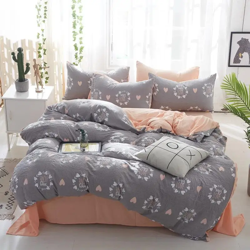 Simple Japanese Washed Cotton Four-Piece Bedding Set Skin-Friendly Naked Sleep Sheet Set Plaid Striped Bedding Accessories
Simple Japanese Washed Cotton Four-Piece Bedding Set Skin-Friendly Naked Sleep Sheet Set Plaid Striped Bedding Accessories