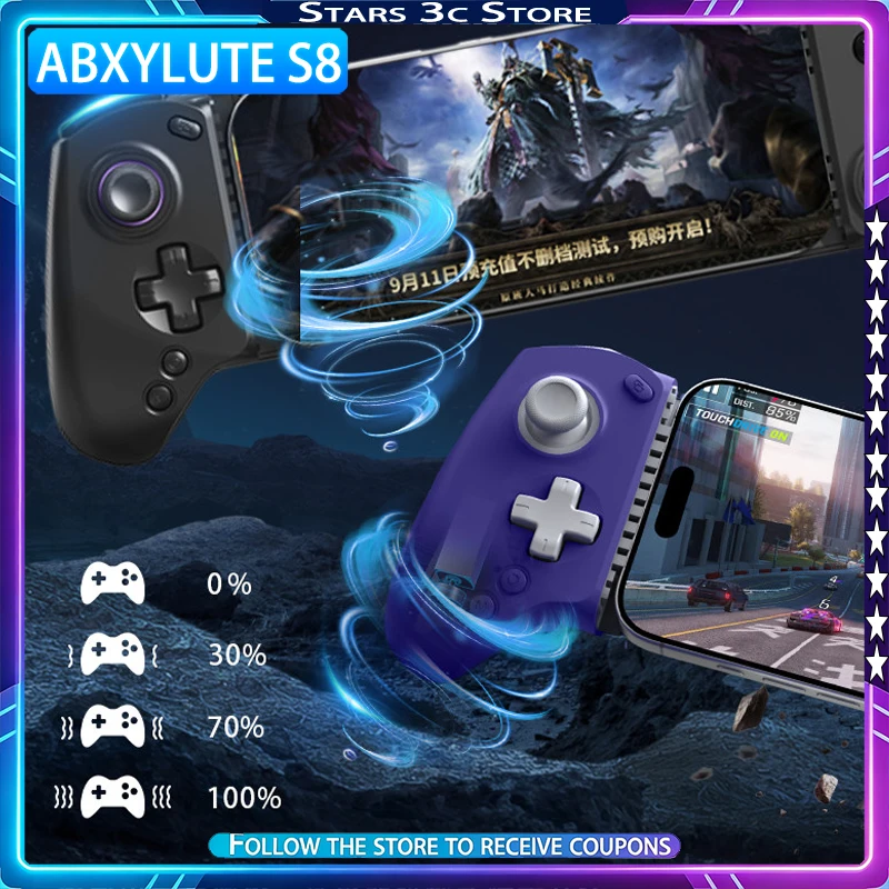Игровой контроллер Abxylute S8 с двойным джойстиком Hall, точным направленным управлением и противоскользящим текстурированным дизайном
Игровой контроллер Abxylute S8 с двойным джойстиком Hall, точным направленным управлением и противоскользящим текстурированным дизайном