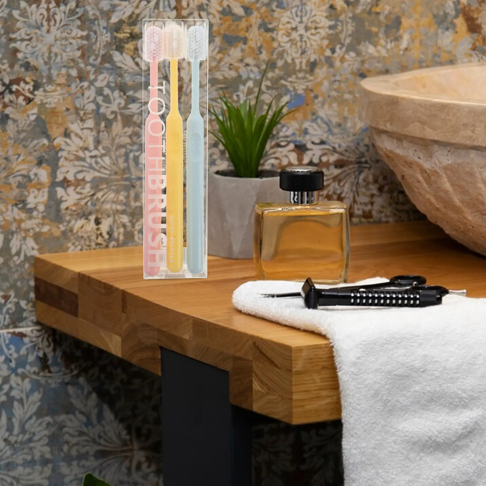 3Pcs Soft Bristle Toothbrush Set Minimalist Design Gentle Cleaning for Sensitive Gums Household Travel Oral Care Tools Adults
3Pcs Soft Bristle Toothbrush Set Minimalist Design Gentle Cleaning for Sensitive Gums Household Travel Oral Care Tools Adults