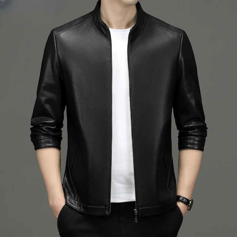New Genuine Leather Jacket for Men 2023 Winter Autumn Casual Loose Jackets Standing Collar Fashion Coats Male Clothes
New Genuine Leather Jacket for Men 2023 Winter Autumn Casual Loose Jackets Standing Collar Fashion Coats Male Clothes