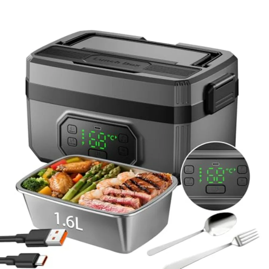 Cordless Heated Lunch Box 24000mAh Self Heating Lunchbox Battery Powered 1.6L Portable Electric Lunch Box for Adults Work and T
Cordless Heated Lunch Box 24000mAh Self Heating Lunchbox Battery Powered 1.6L Portable Electric Lunch Box for Adults Work and T