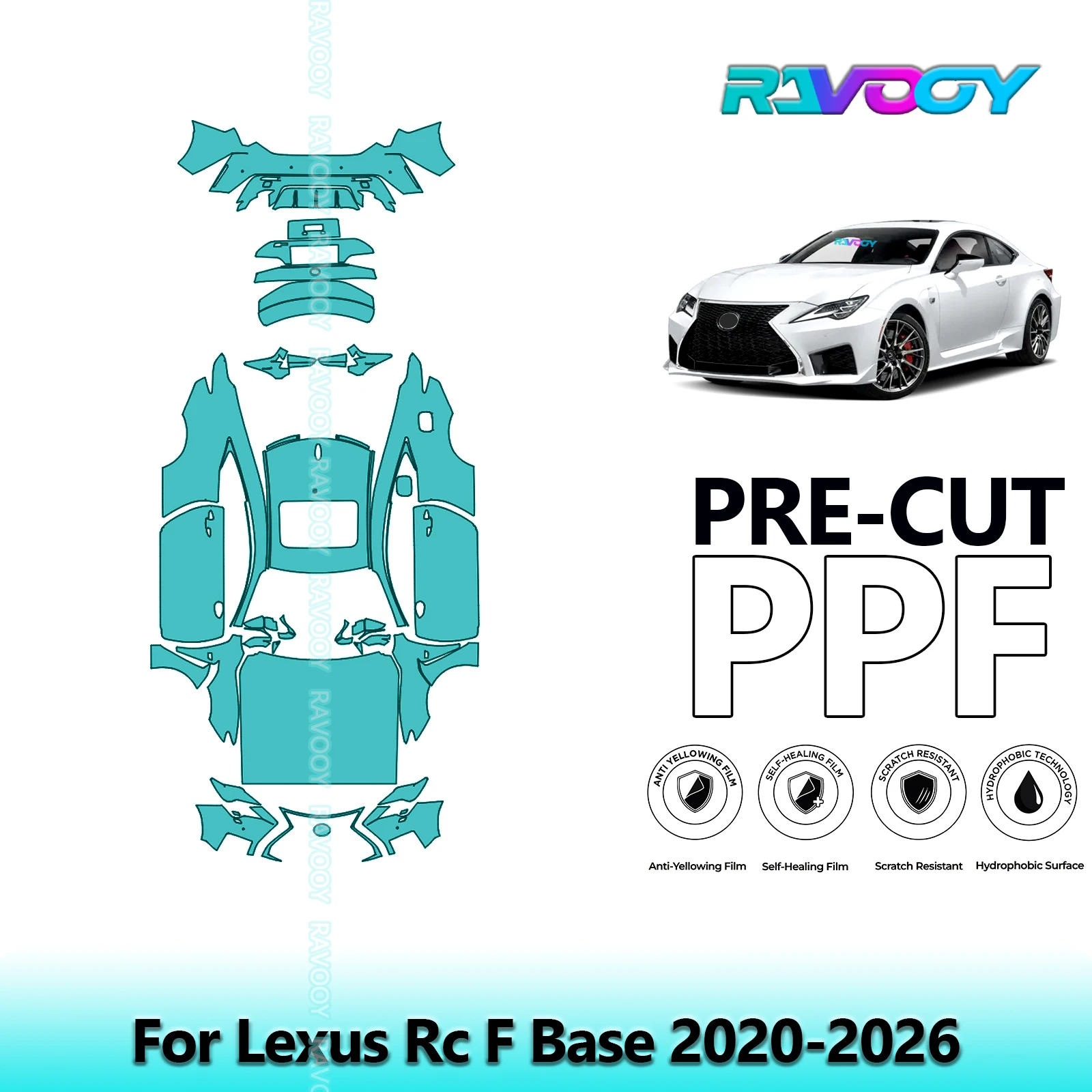 For Lexus RC-F Base 2020-2026 Full Vehicle 8.5Mil Precut PPF Kit Paint Protection Film
For Lexus RC-F Base 2020-2026 Full Vehicle 8.5Mil Precut PPF Kit Paint Protection Film
