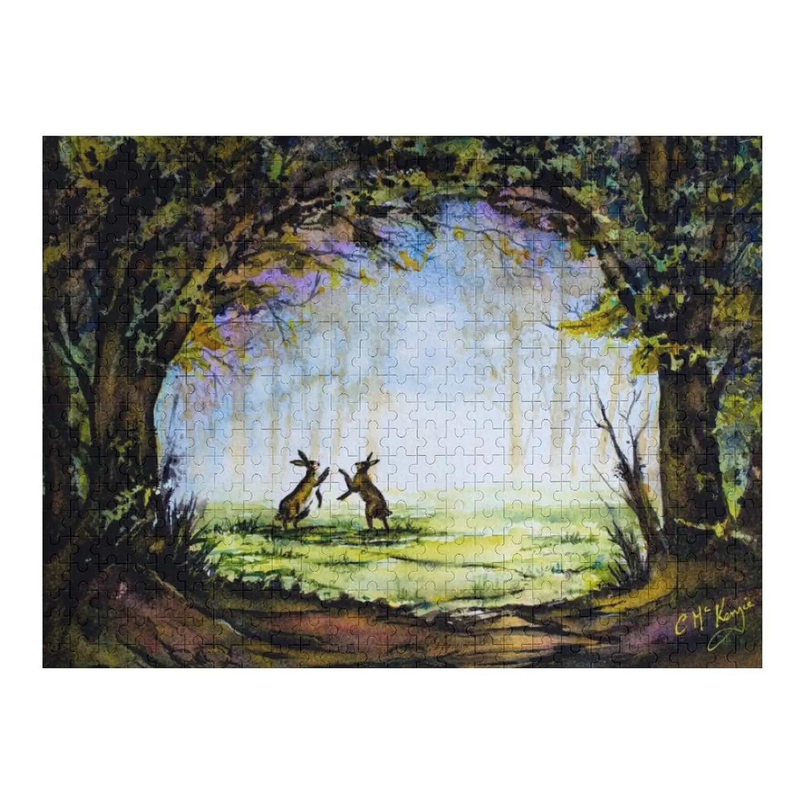 HARE LIGHT Пазл из дерева для взрослых с фото Персонализированный пазл с именем 
HARE LIGHT Пазл из дерева для взрослых с фото Персонализированный пазл с именем
