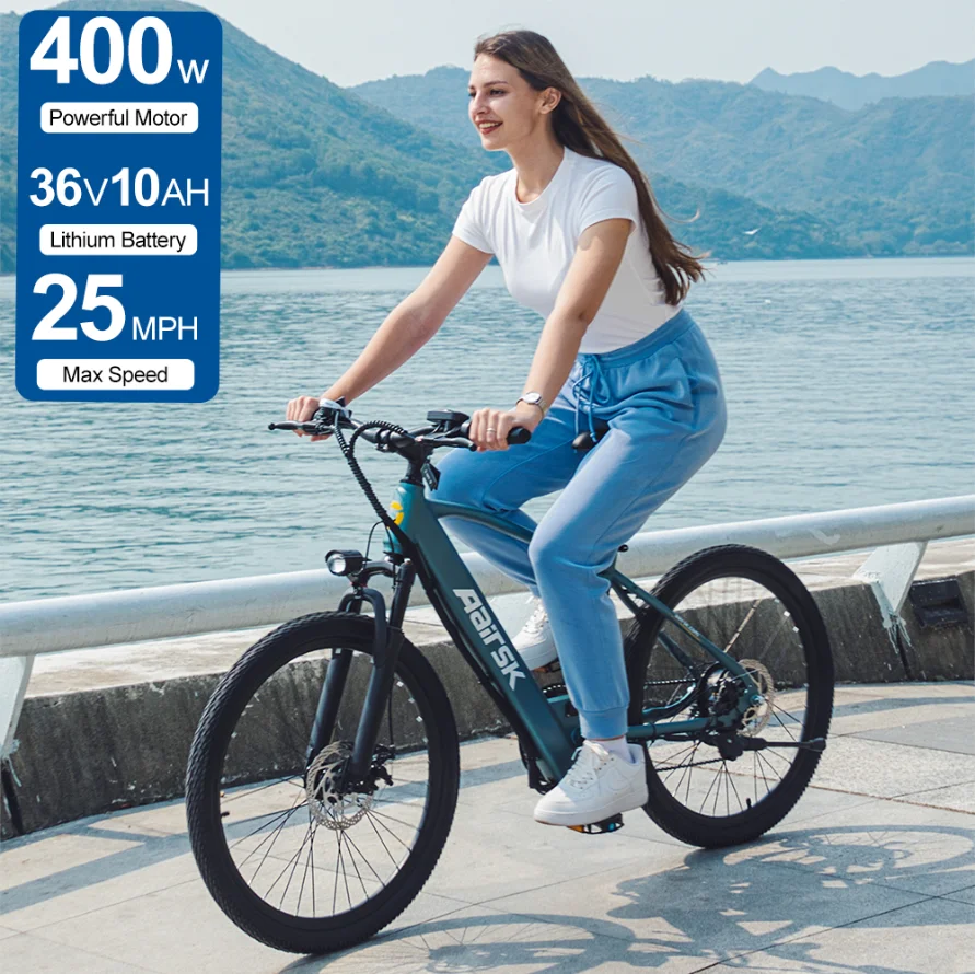 Adult Electric Bicycle 400W Motor 36V 10Ah Lithium Battery, Maximum Speed 25MPH Urban Commuting Electric Bicycle
Adult Electric Bicycle 400W Motor 36V 10Ah Lithium Battery, Maximum Speed 25MPH Urban Commuting Electric Bicycle