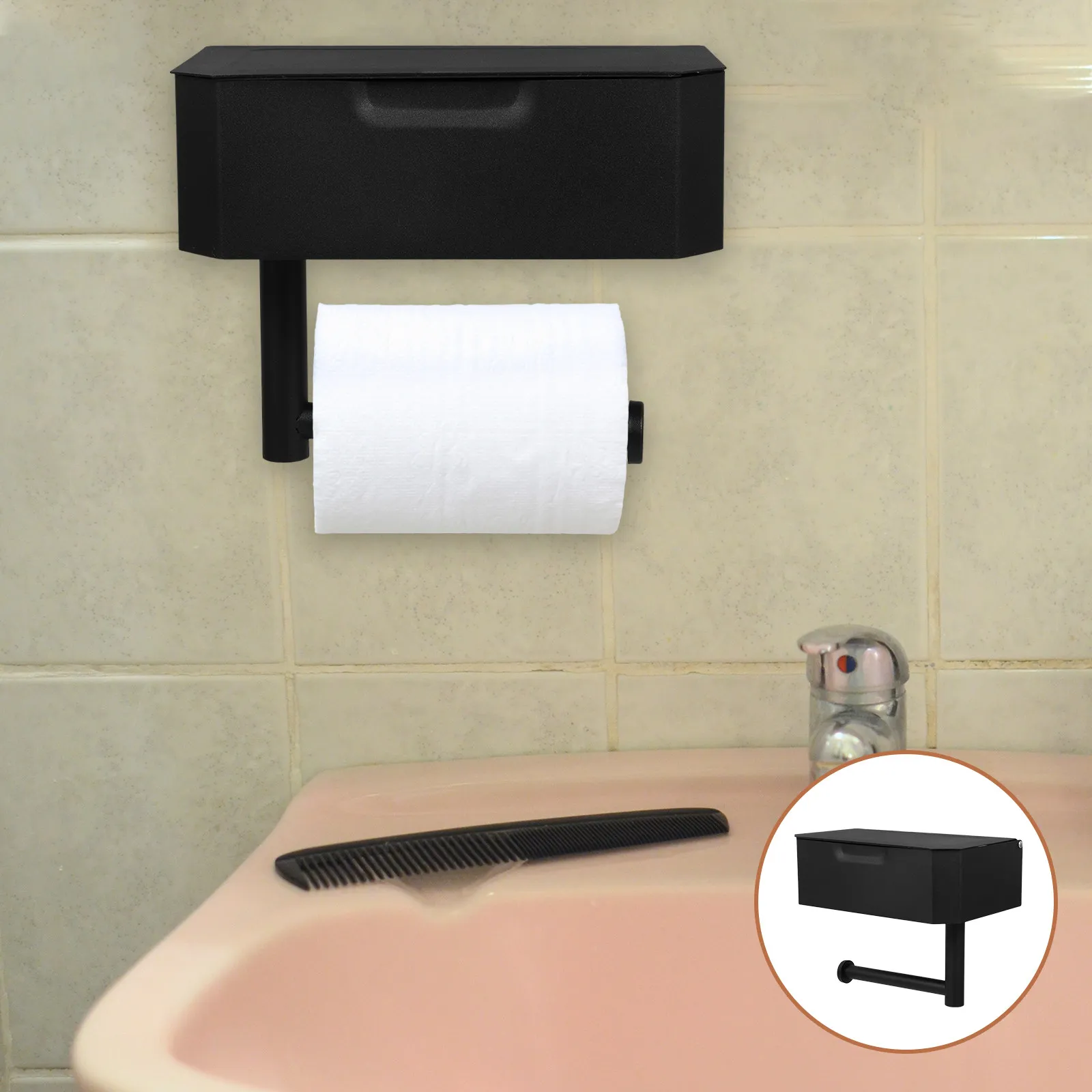 Stainless Steel Tissue Holder Wall Mounted Bathroom Organizer Phone Shelf Roll Paper Rack Wipes Storage Dispenser
Stainless Steel Tissue Holder Wall Mounted Bathroom Organizer Phone Shelf Roll Paper Rack Wipes Storage Dispenser