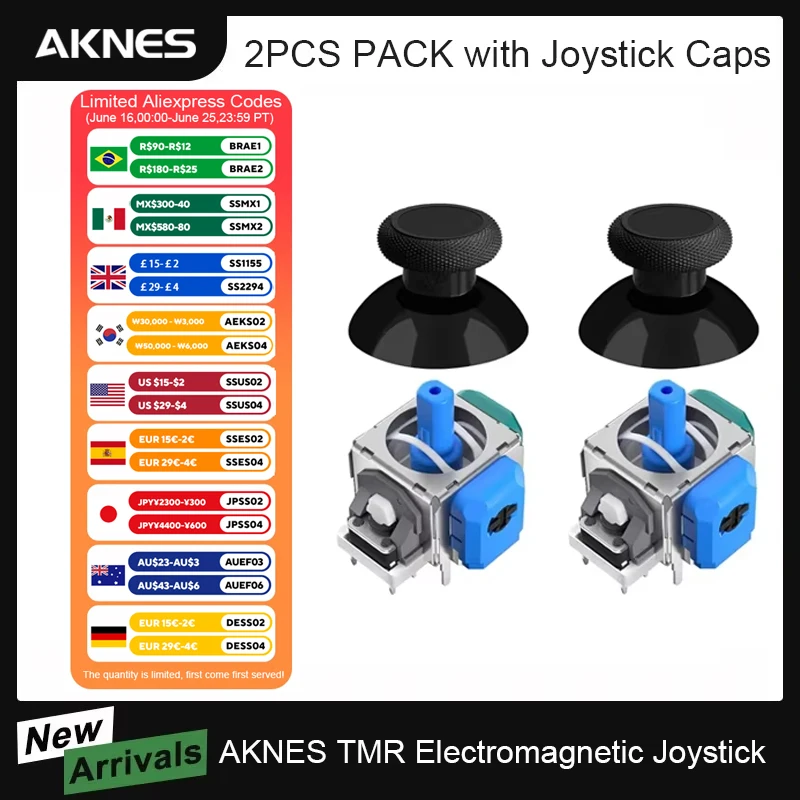 HALLPI × AKNES TMR Electromagnetic Anti-Drift Joystick for PS4 Xbox Series Switch Pro PS5 Controller Repair Replacement
HALLPI × AKNES TMR Electromagnetic Anti-Drift Joystick for PS4 Xbox Series Switch Pro PS5 Controller Repair Replacement