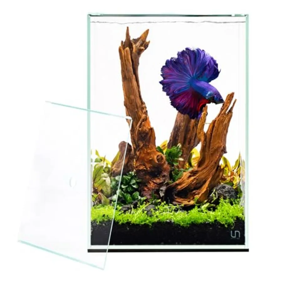 Prism Rimless Aquarium - Low Iron Glass Cube With Mitered Lid Tall Fish Tank Multi-Purpose Vertical Nano Tank for Home Office -
Prism Rimless Aquarium - Low Iron Glass Cube With Mitered Lid Tall Fish Tank Multi-Purpose Vertical Nano Tank for Home Office -