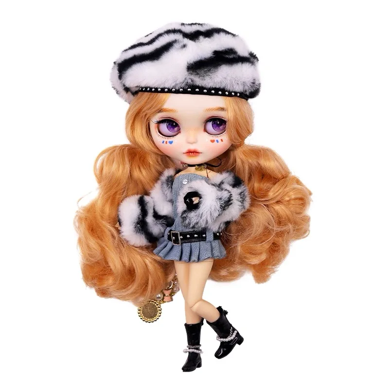 ICY DBS Blyth Doll Clothe Winter Fur Zebra Print Plush Jacket+Denim Short Skirt Spice Girl Set For OB24 Azone Blyth DIY Dress Up
ICY DBS Blyth Doll Clothe Winter Fur Zebra Print Plush Jacket+Denim Short Skirt Spice Girl Set For OB24 Azone Blyth DIY Dress Up