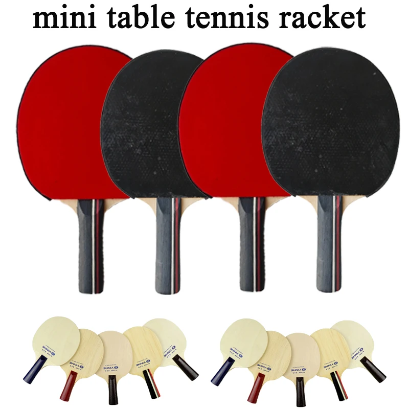 Mini Souvenirs Table Tennis Racket Pure Wood Ping Pong Paddle with Rubber Small Size for Children Training Racket 1pcs/2pcs
Mini Souvenirs Table Tennis Racket Pure Wood Ping Pong Paddle with Rubber Small Size for Children Training Racket 1pcs/2pcs