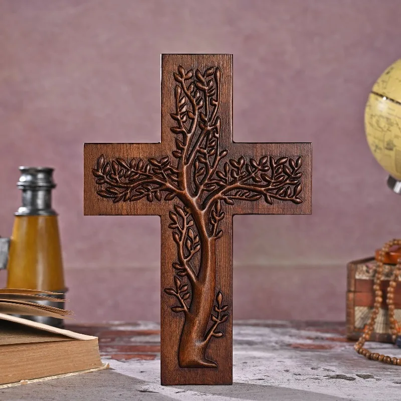 Cross Border Wooden Wall Hanging Cross with Hook Hand Carved Religious Home Living Decorations
Cross Border Wooden Wall Hanging Cross with Hook Hand Carved Religious Home Living Decorations