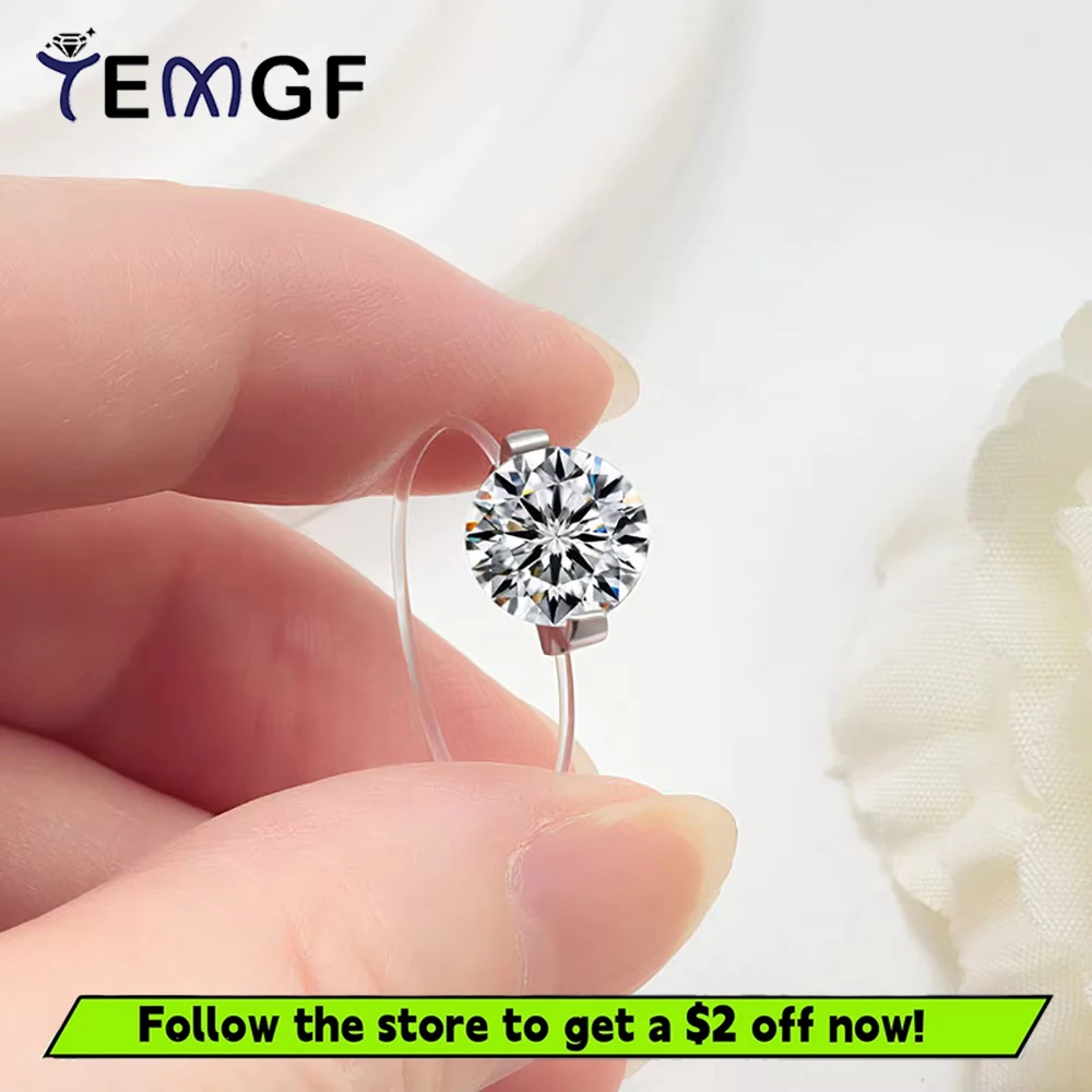 TEMGF 6mm/6.5mm/8mm Zircon/Moissanite Ring 925 Sterling Silver High Quality Fishing Line Ring for Women Fashion Simple Jewelry
TEMGF 6mm/6.5mm/8mm Zircon/Moissanite Ring 925 Sterling Silver High Quality Fishing Line Ring for Women Fashion Simple Jewelry
