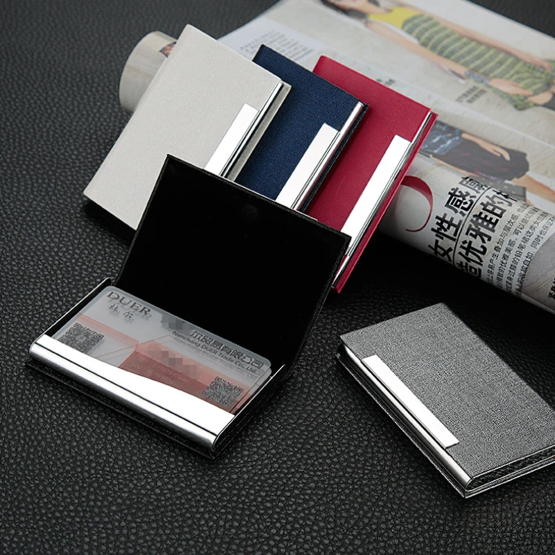 Business Card Holder Wallet Luxury PU Leather & Stainless Steel Multi Name Card Case Credit Card ID Case Holder for Men Women
Business Card Holder Wallet Luxury PU Leather & Stainless Steel Multi Name Card Case Credit Card ID Case Holder for Men Women