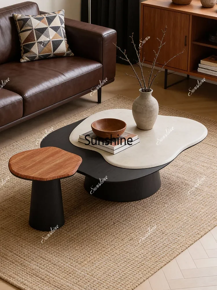 Retro style creative living room irregular height coffee table combination FT
Retro style creative living room irregular height coffee table combination FT