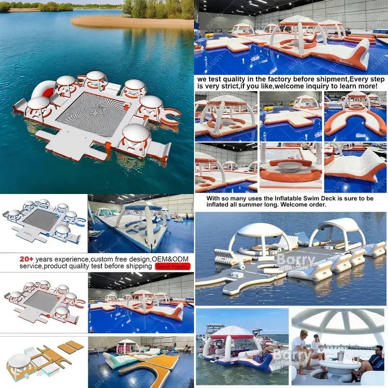 New Design Inflatable Swim Iisland Floating Floating Raft Inflatable Water Jet Ski Dock Floats Platform With Tent
New Design Inflatable Swim Iisland Floating Floating Raft Inflatable Water Jet Ski Dock Floats Platform With Tent