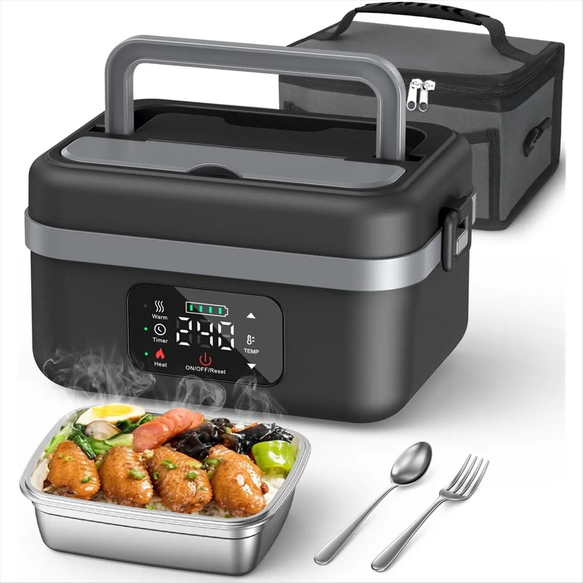 A50T-Cordless Electric Lunch Box for Adults, 16000mAh Rechargeable Self-Heating Food Warmers for Office Car Outdoor Eu Plug
A50T-Cordless Electric Lunch Box for Adults, 16000mAh Rechargeable Self-Heating Food Warmers for Office Car Outdoor Eu Plug