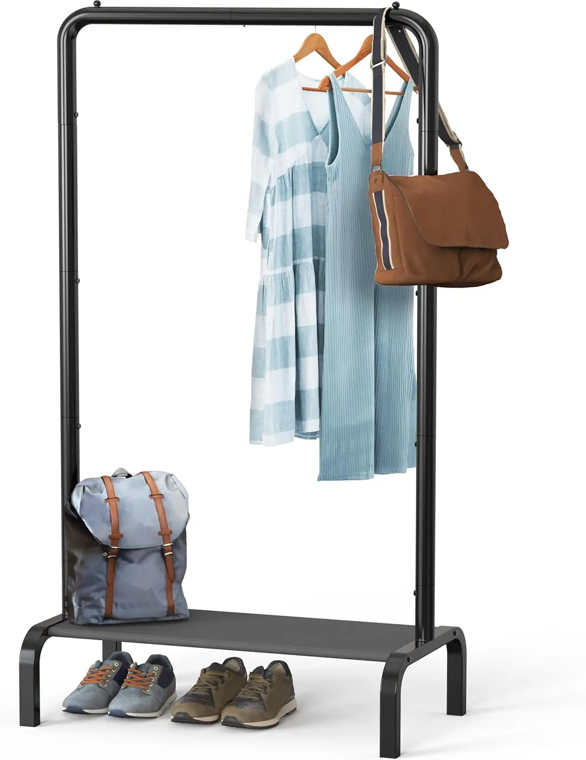 30-дюймовая узкая отдельно стоящая вешалка для одежды с полкой для хранения — тонкий и компактный органайзер для шкафа, черный
30-дюймовая узкая отдельно стоящая вешалка для одежды с полкой для хранения — тонкий и компактный органайзер для шкафа, черный
