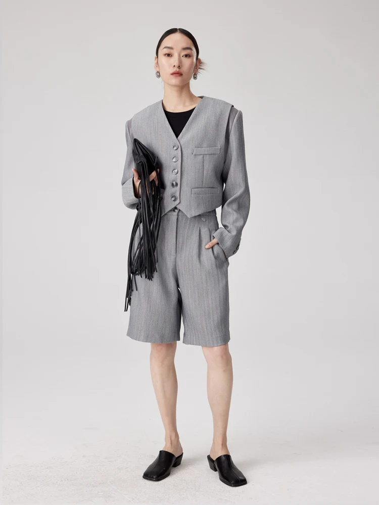 Blank Label Casual Tweed Fabric Women's Suit Pants High Waist Straight Leg Five-Quarter Length Grey Checkered Patterned
Blank Label Casual Tweed Fabric Women's Suit Pants High Waist Straight Leg Five-Quarter Length Grey Checkered Patterned