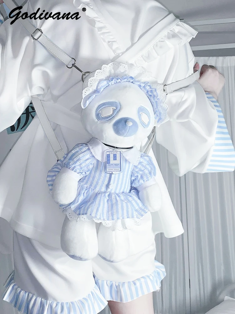 Original Design Aqua Medical Bear Doll Back Pack Lolita Sweet Women's Water Color Cute Shoulder Bag Cos Crossbody Handbags 
Original Design Aqua Medical Bear Doll Back Pack Lolita Sweet Women's Water Color Cute Shoulder Bag Cos Crossbody Handbags